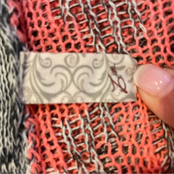 B4 Coral and Grey Cardigan Wrap. Fits all sizes. In EUC. - Picture 7 of 11